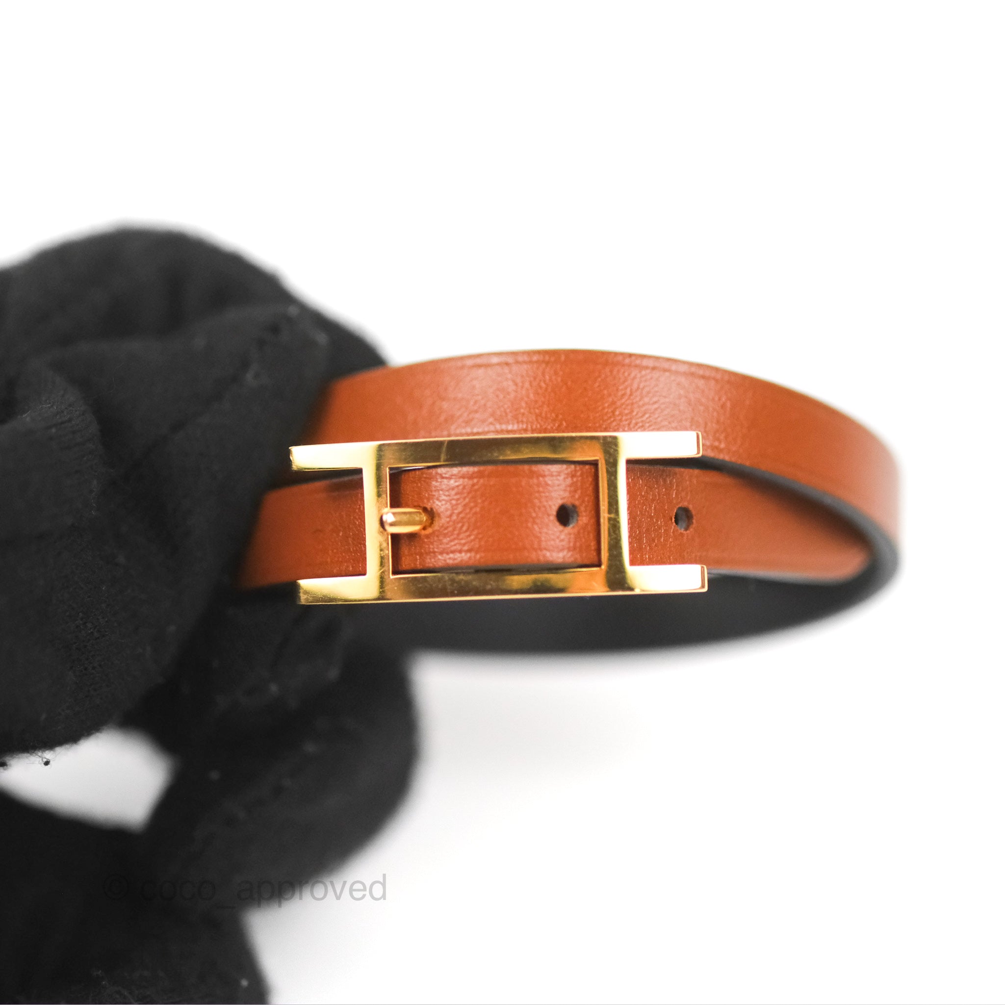 Hermes Hapi 3 Bracelet Leather Red 675681